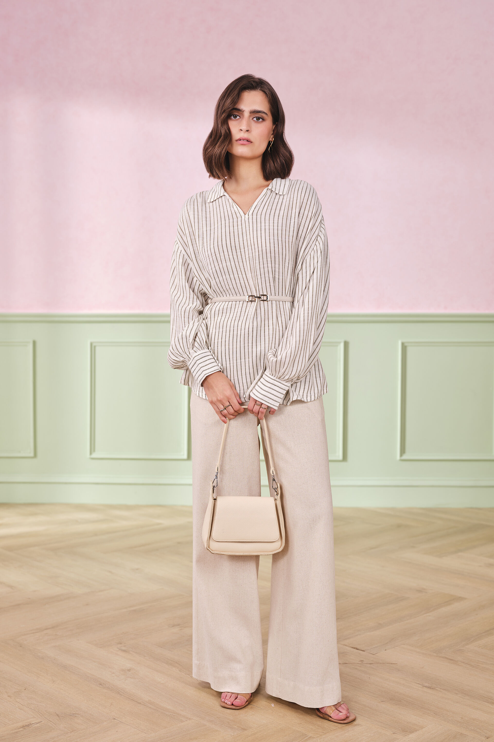 Willow Whisper Cotton Blend Top, White, image 3